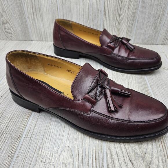 Mezlan Shoes‎ Mens Size 9.5M Burgundy Tassel Loafer Slip On Leather Dress Spain main image 9